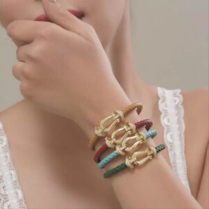 دستبند اسپرت چرمی امگا ( در چند رنگ مختلف ) - Image 3